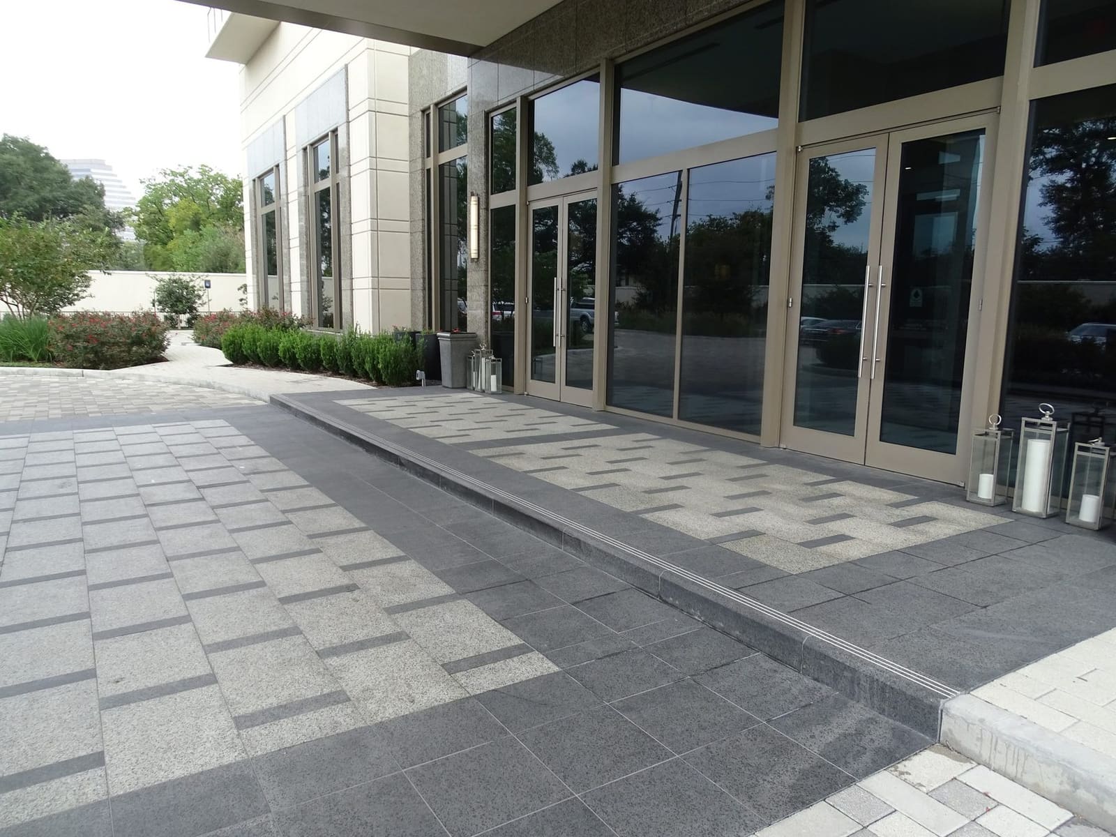 Exterior plaza stone paving by Cangelosi Company