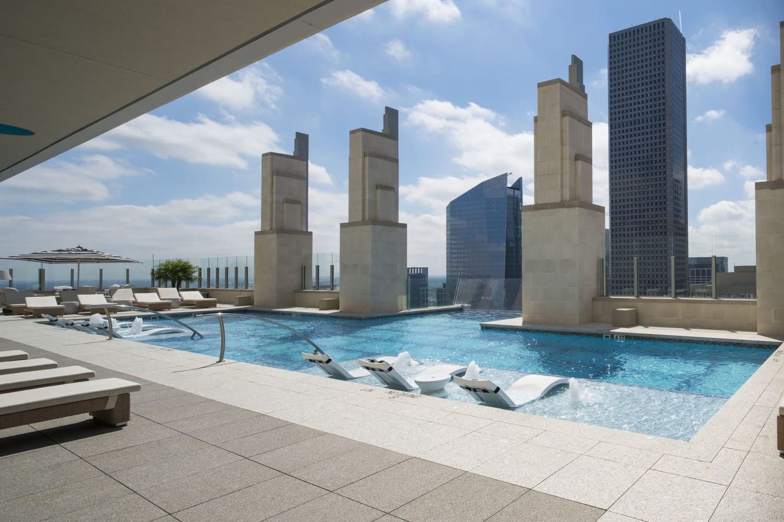 Pool deck stone paving fabricated and installed by Cangelosi Company