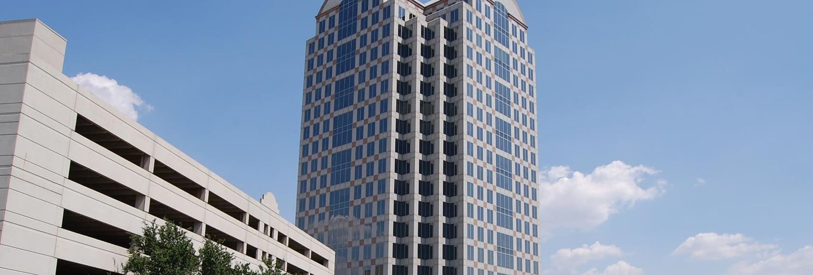 Office tower exterior stone package by Cangelosi Company