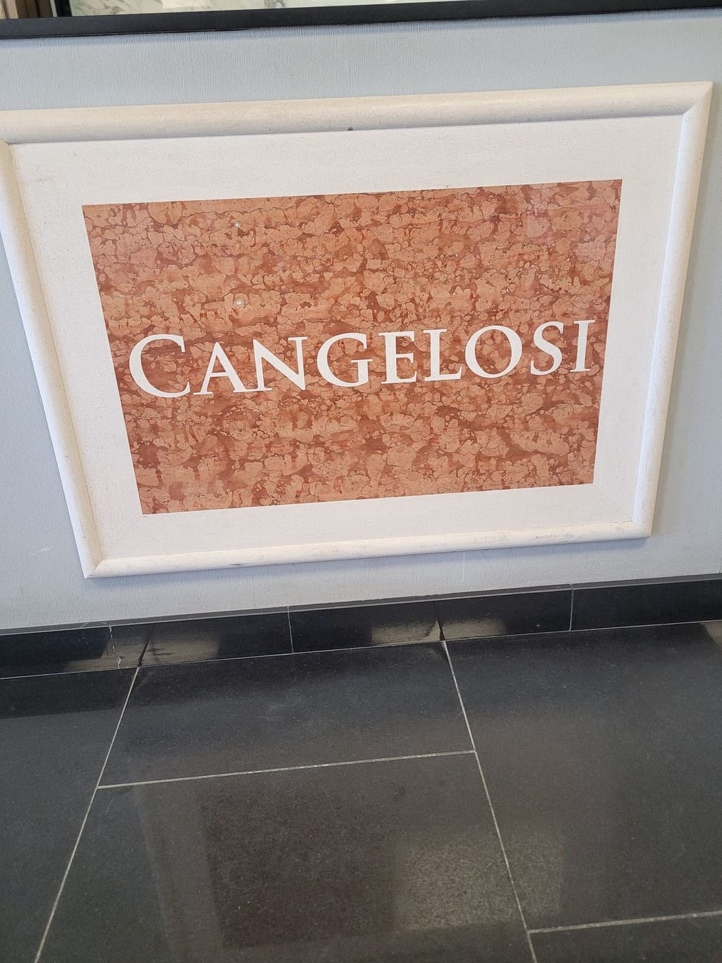 Waterjet stone logo inlay by Cangelosi Company